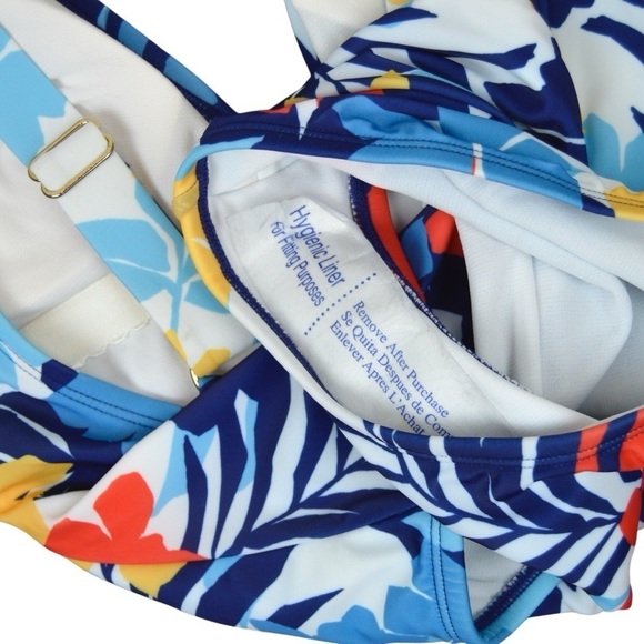 Apt. 9 Tropical Floral Print V Neck One Piece Swimsuit Size Small NWT - Picture 5 of 8